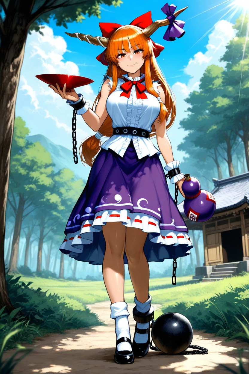 Mouth Closed, Horn Ribbon, Shackles Hentai AI Porn