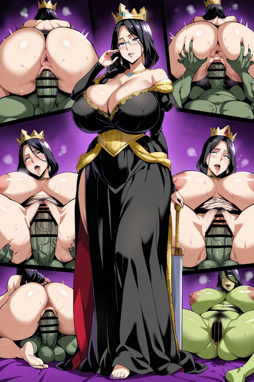 Her Neck, Queen’s Attire, Drooling Hentai AI Porn