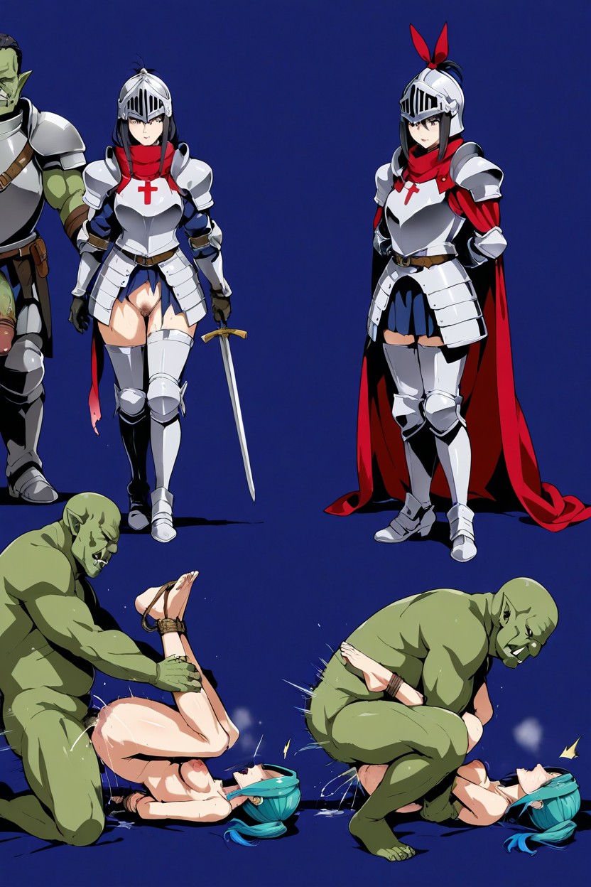 Duo, Torn Clothes, Detailed Generation Hentai IA