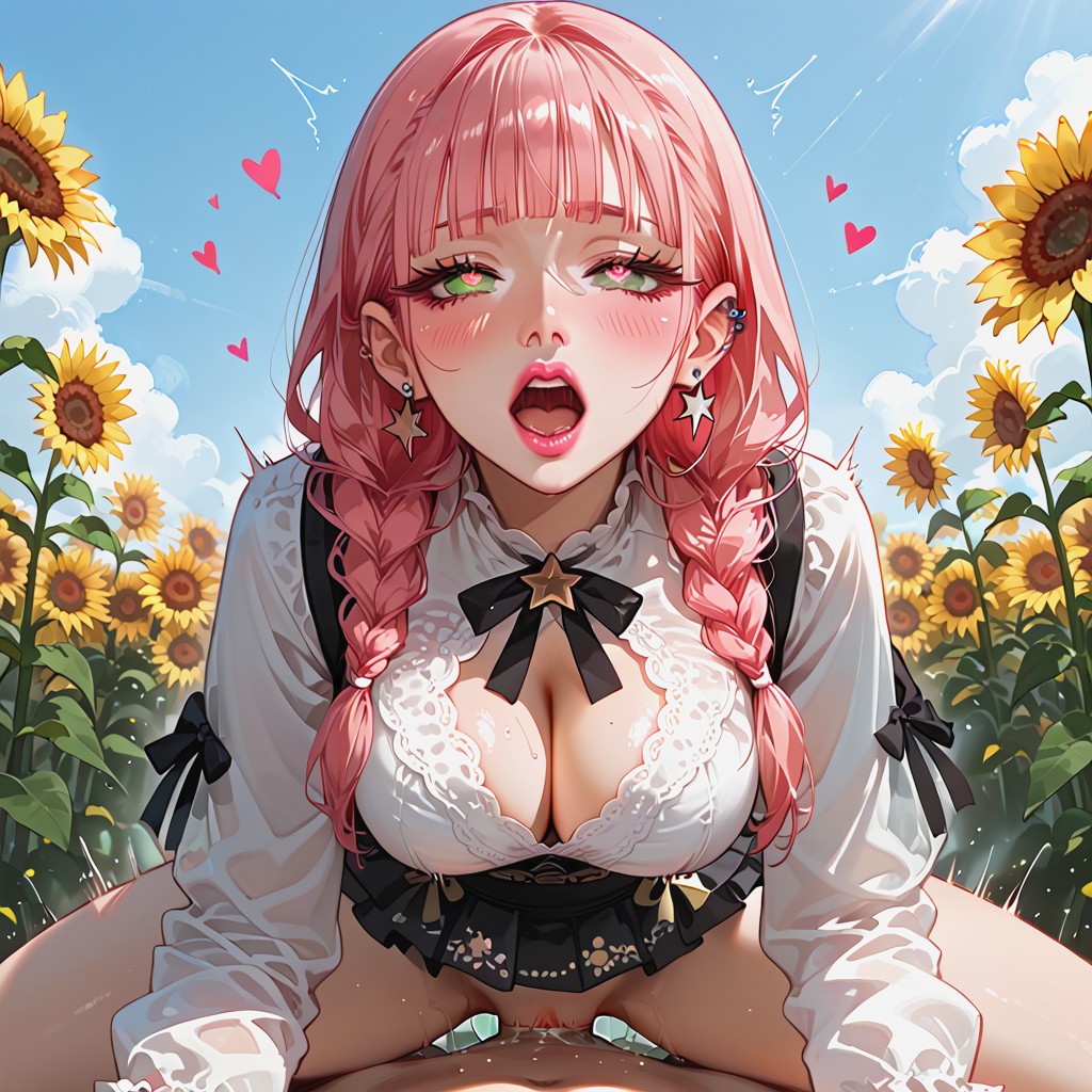 Orgásmica, Ear Piercing, Glossy Pink Lips Hentai IA