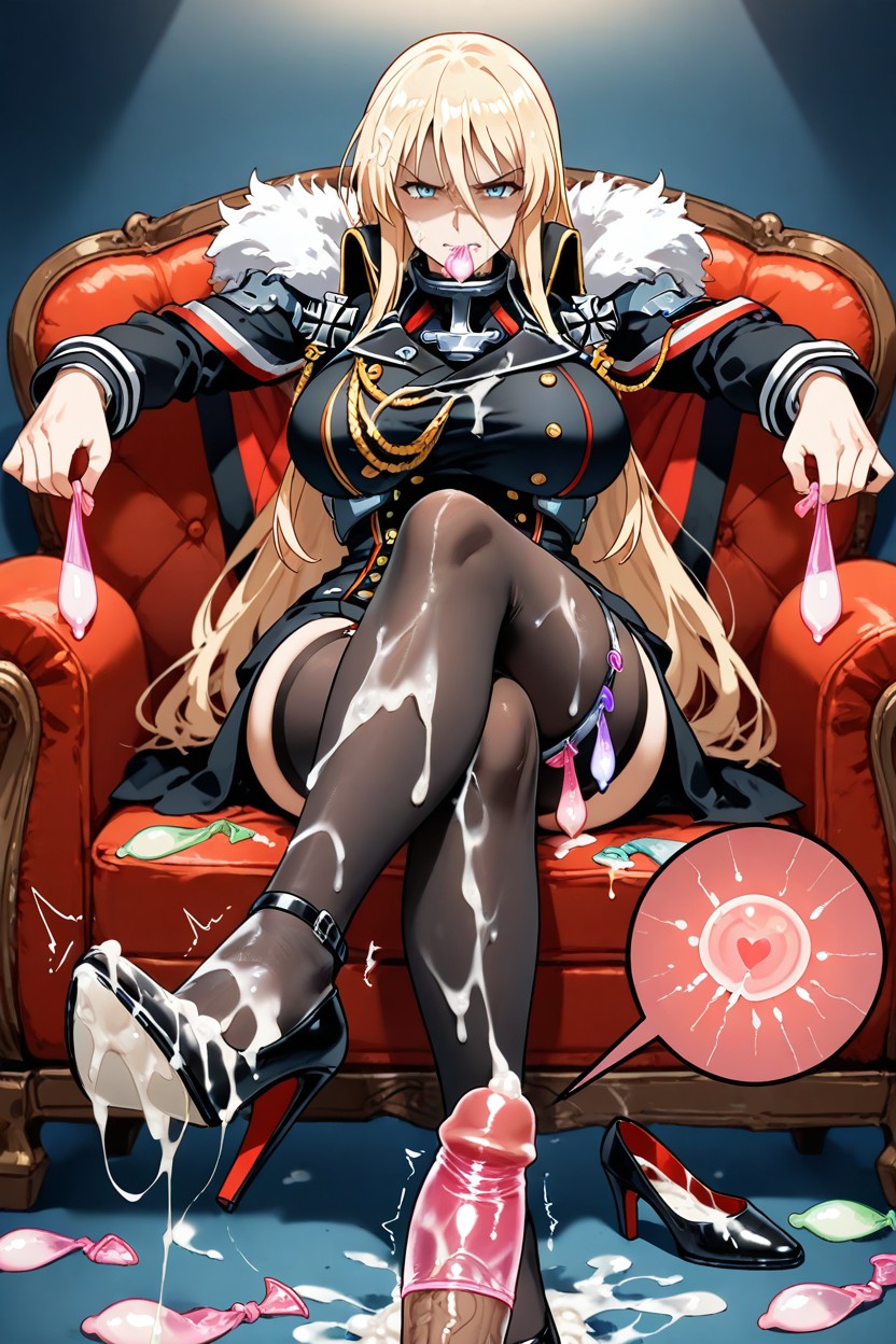 Drenched In Cum, Sitting, Cum On Clothes Huge Amount Of Cum Hentai AI Porn