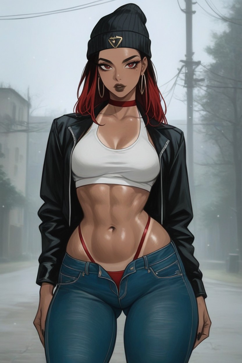 Blue Jeans, Femenino, Open Jacket Hentai IA