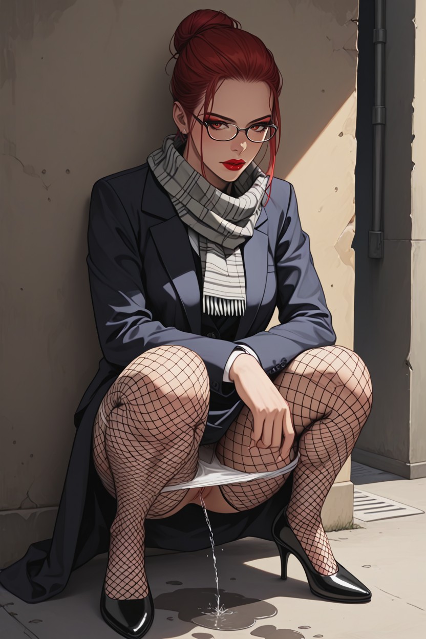 Fully Clothed, Extremely Beautiful, Red Lips AI黃漫
