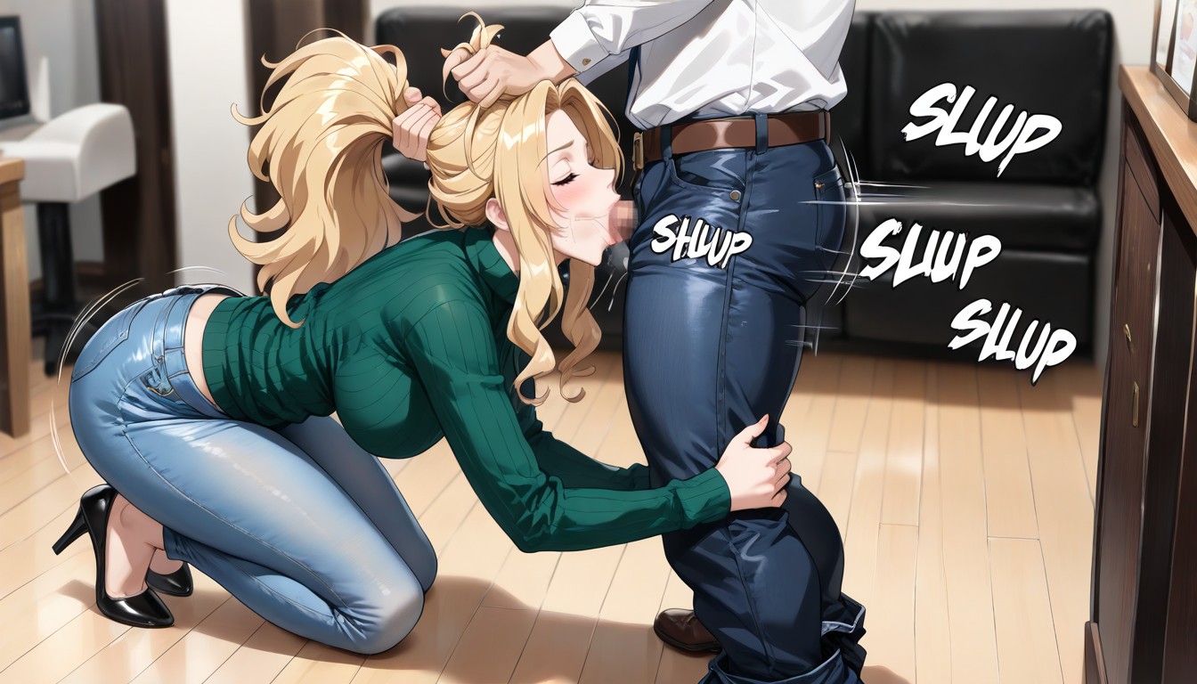Blowjob Motion Lines, Sexy Hair, Amazing Hair Hentai AI Porn
