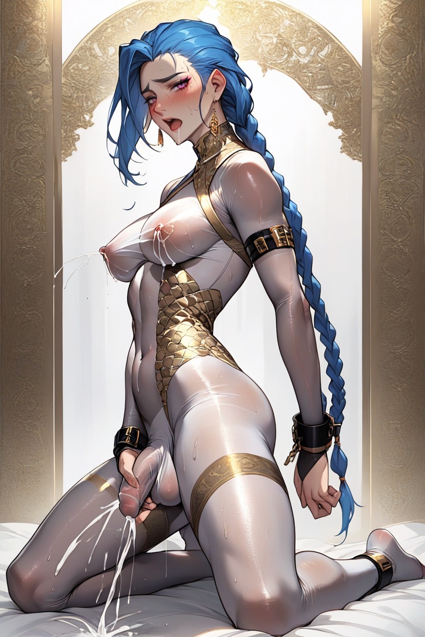 跪着, Futanari, Jinx From Arcane AI黃漫