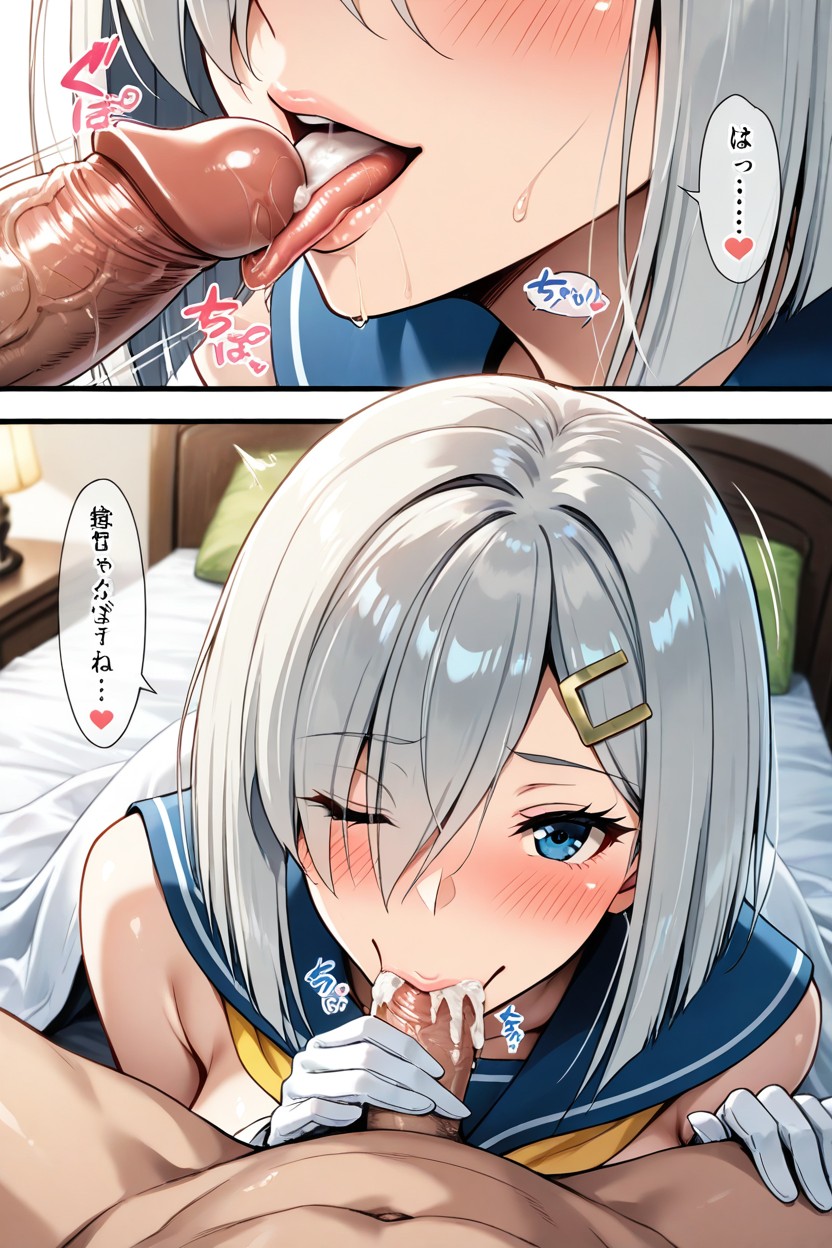 Blue Eyes, Speech Bubble, Sleeves Hentai IA