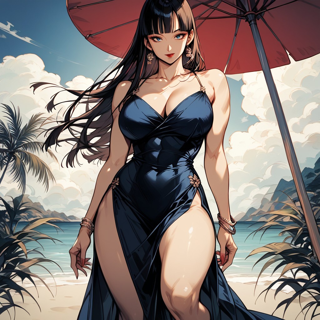 Super Detailed, Pelo Negro, Sunny Hentai IA