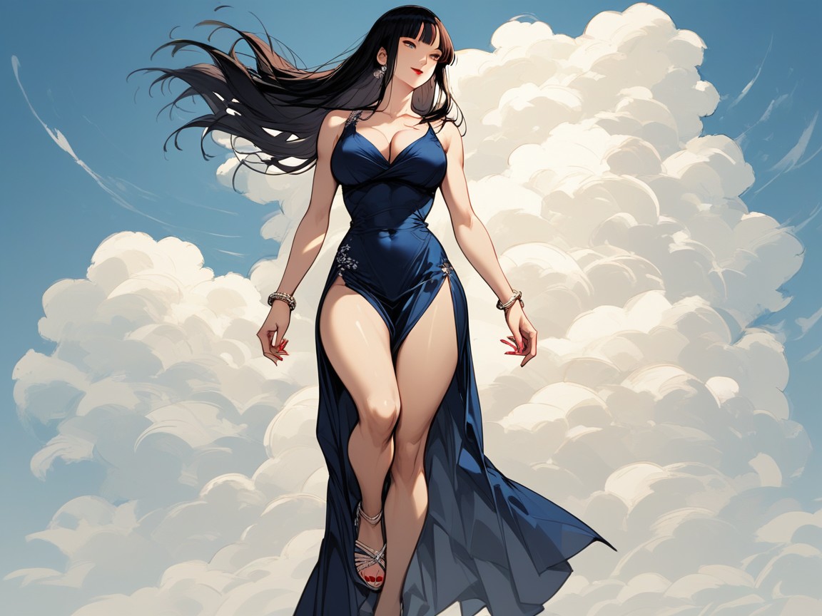 Zou Dress, Floating In The Air, Red Nails Hentai AI Porn