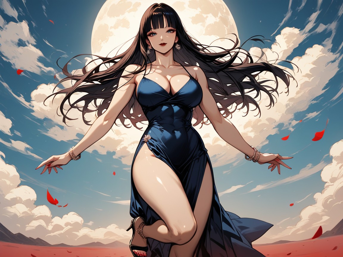 Ultra Detailed, En Forma, Floating In The Air Hentai IA