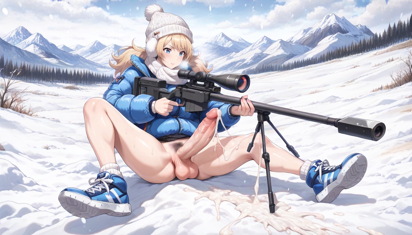 Snowing, Full Body, Skinny Hentai AI Porn