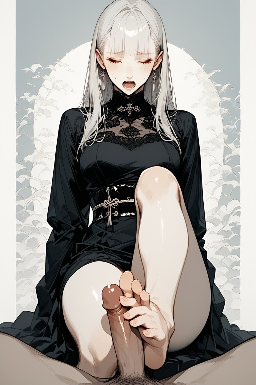 Small Breasts, Small Ass, With A Soft Arch That Complements The Shape Of Her Face Her Nose Is Straight And Proportionate Hentai AI Porn