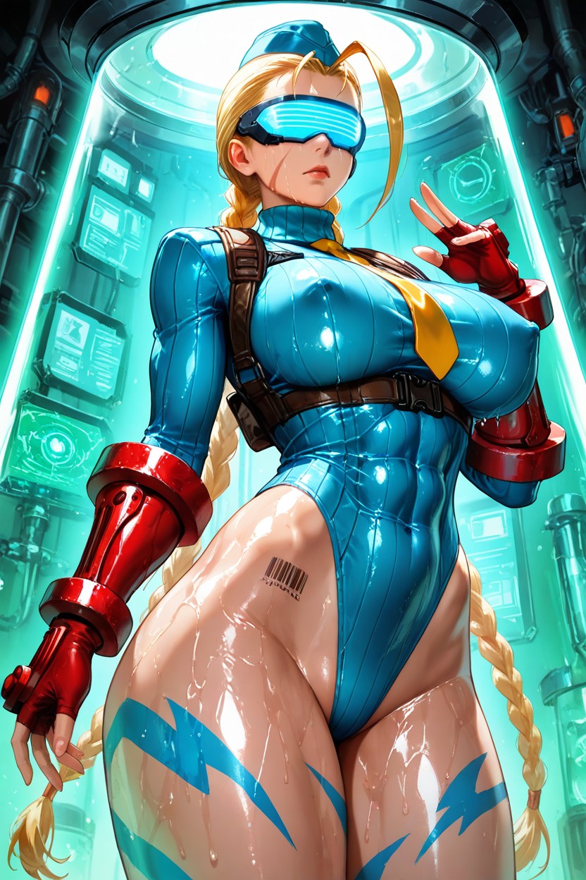 Cammy White, Curvy, Blue Eyes Hentai AI Porn
