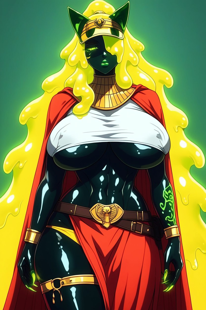 Black Skin, Visor Cap, Big Thighs Hentai AI Porn