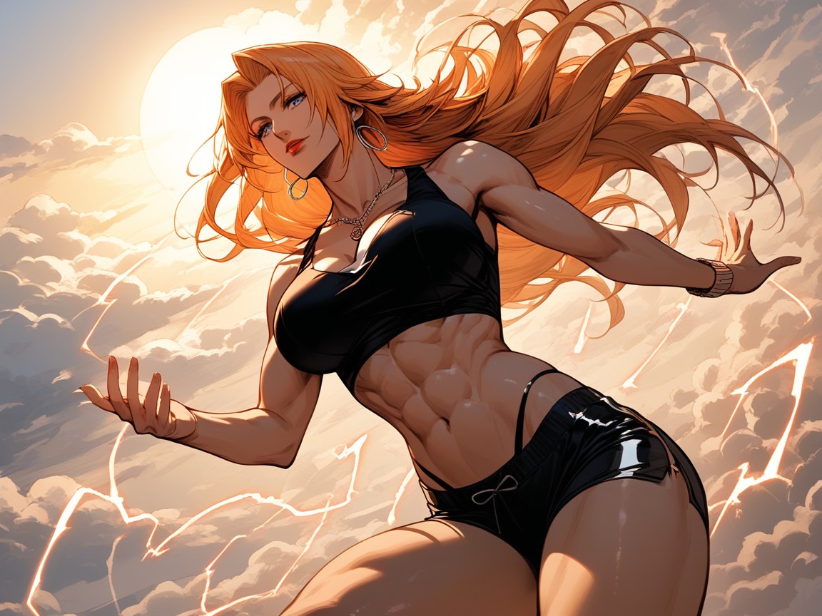 Extremely Beautiful Woman, Flying Pose, Speed Blur Hentai AI Porn