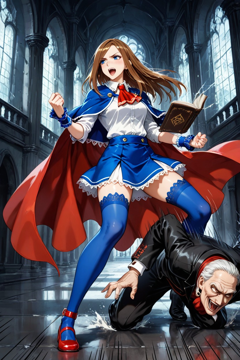 Charlotte Aulin Outfit, Fighting, Action Hentai AI Porn