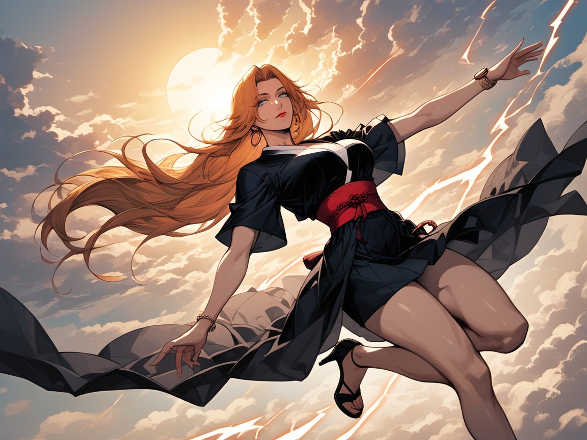 Atardecer, En Forma, Pechos Grandes Hentai IA