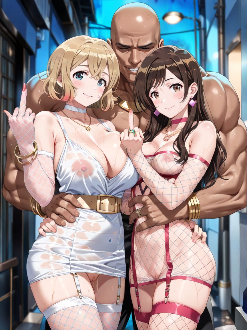 Nanami Mami, 25+, Pink Fishnet Arm Gloves Hentai AI Porn