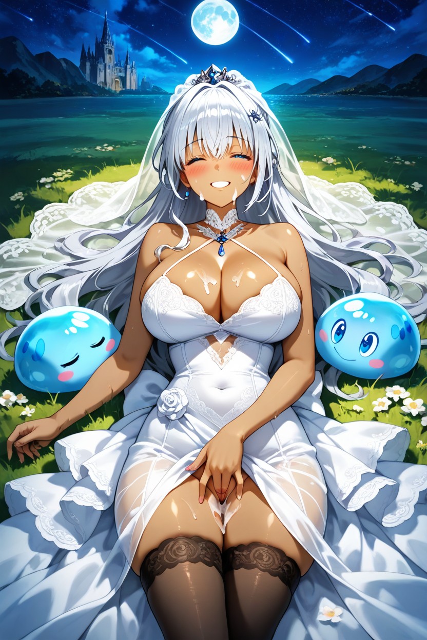 Anime Style, Glamorous Sky, Epic Lighting Hentai AI Porn