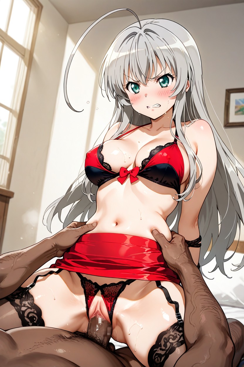 Bikini Top, Delgada, Cowgirl Position Hentai IA