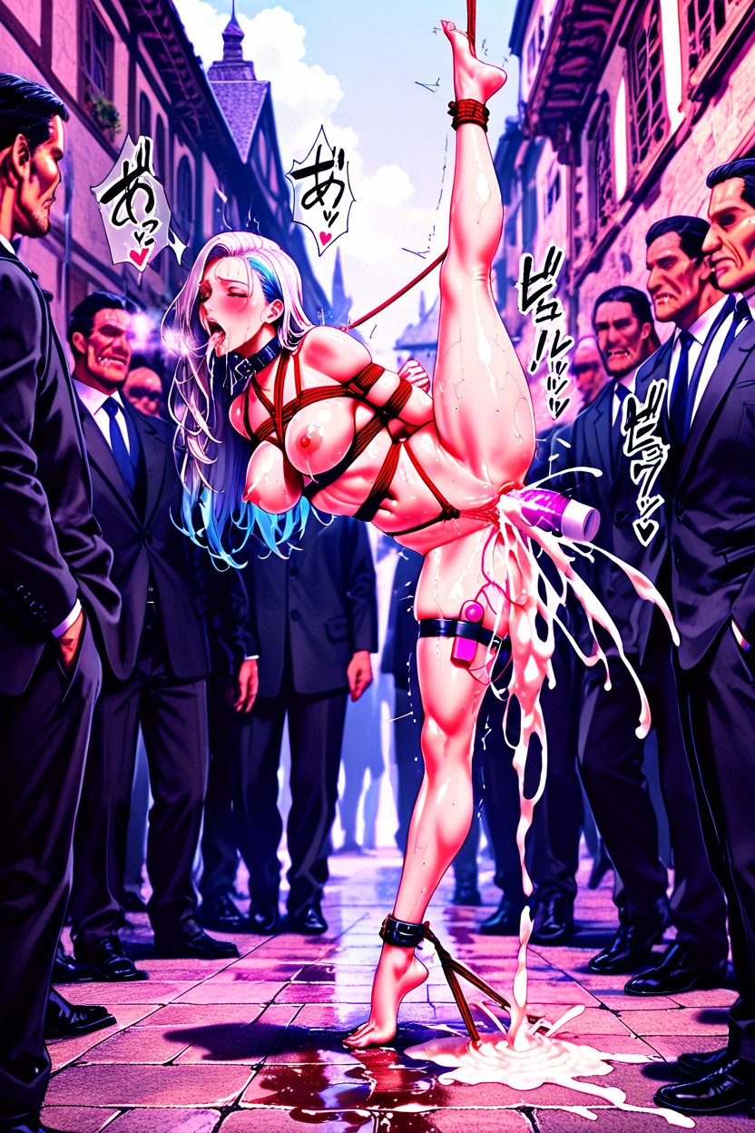 Blue Highlights In Hair, Semen In Hair, Vibrators Vibrating In The Womb Hentai AI Porn