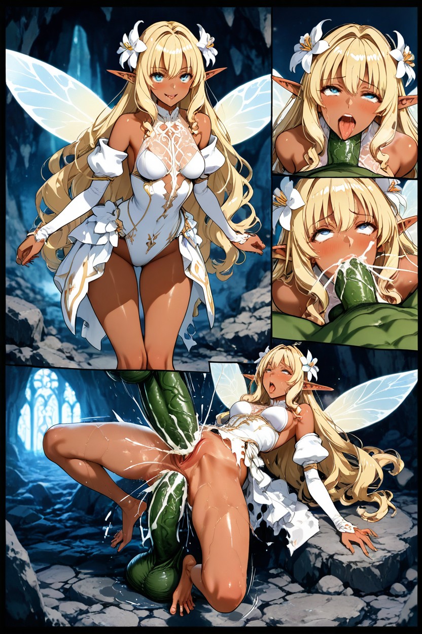 Characters Overlapping Across Views, Masterfully Dynamic Linework, Pene Más Grande Que El Cuerpo Hentai IA