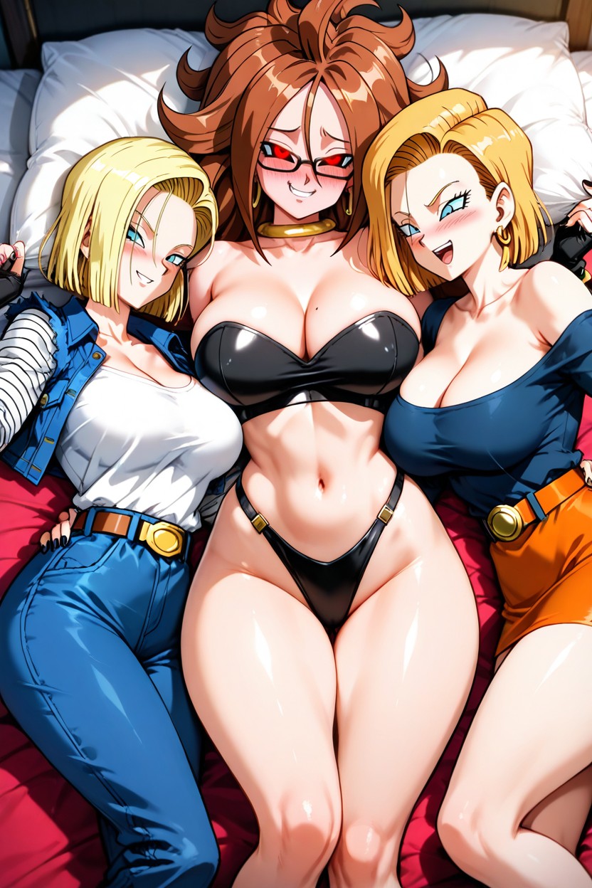 Three People, 25+, Breasts Hentai AI Porn
