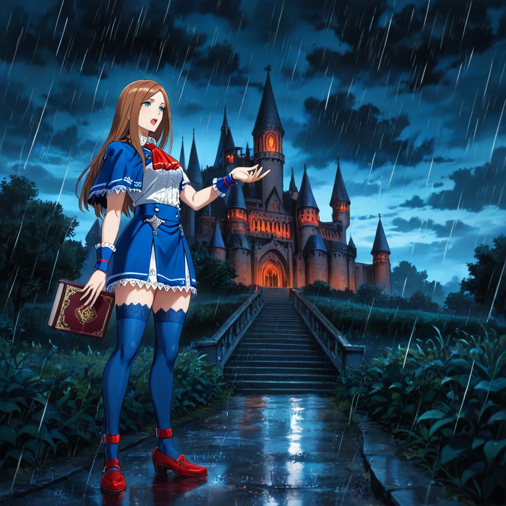 Lighting In The Sky, Night Time, Open Mouth Hentai AI Porn
