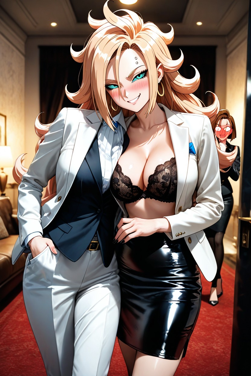 A Black Lace Bra, Caliente, Culo Mediano Hentai IA