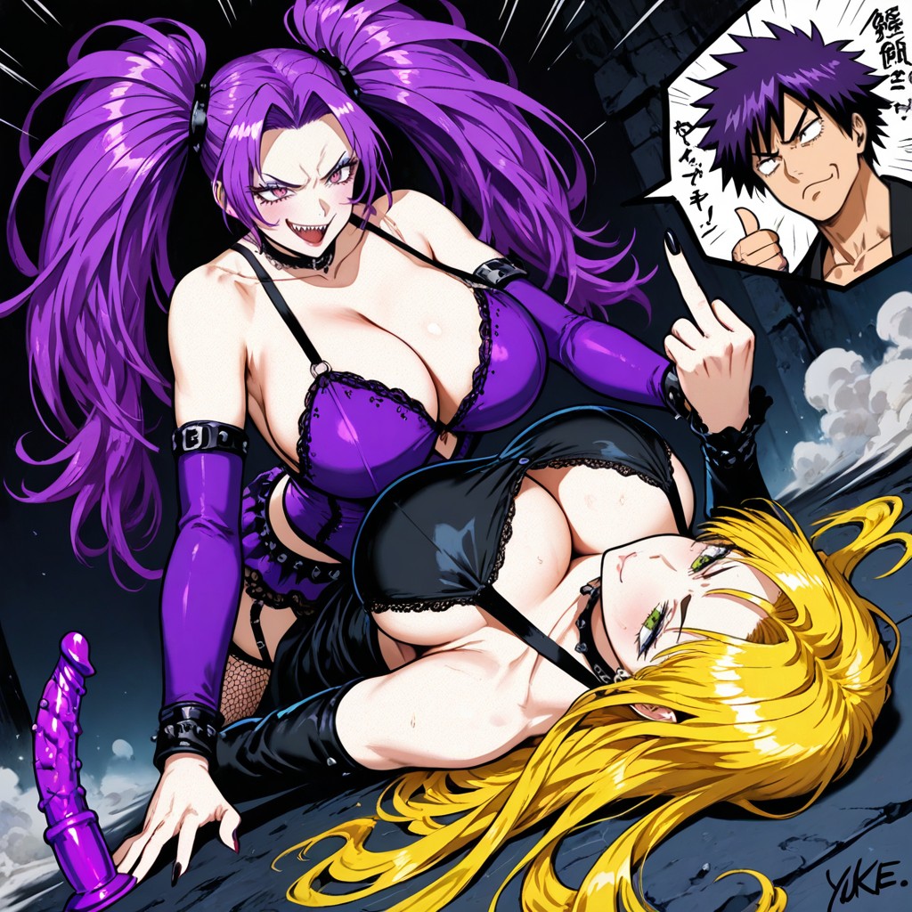 Duel Over, Boob Out, Dramatic Angle Hentai IA
