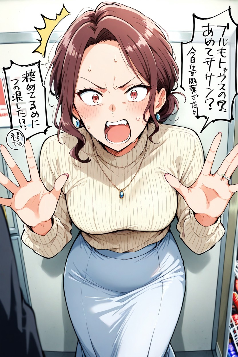 Tension", Woman, Bob Hentai AI Porn
