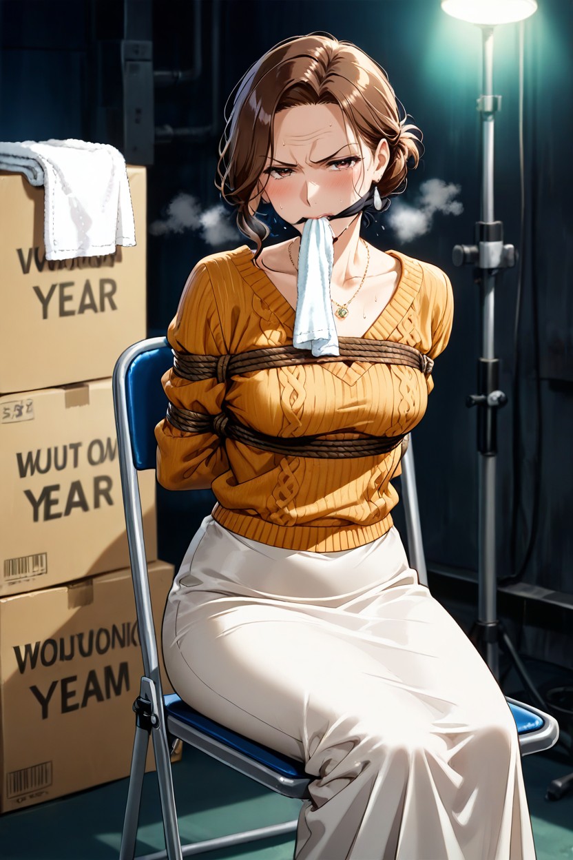 Brown Hair, Rope, Casual Clothes Hentai AI Porn