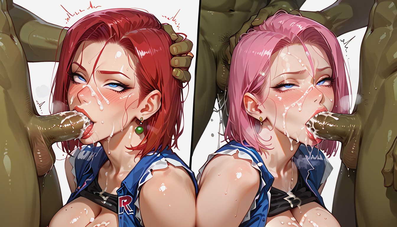 Double Penetration, Eyes Rolling Back, High Resolution Hentai AI Porn