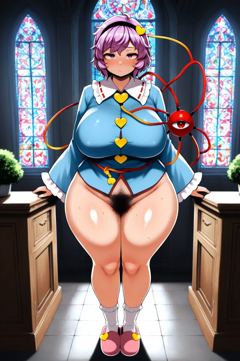 White Socks, Heart Button, Excessive Pubic Hair Hentai AI Porn