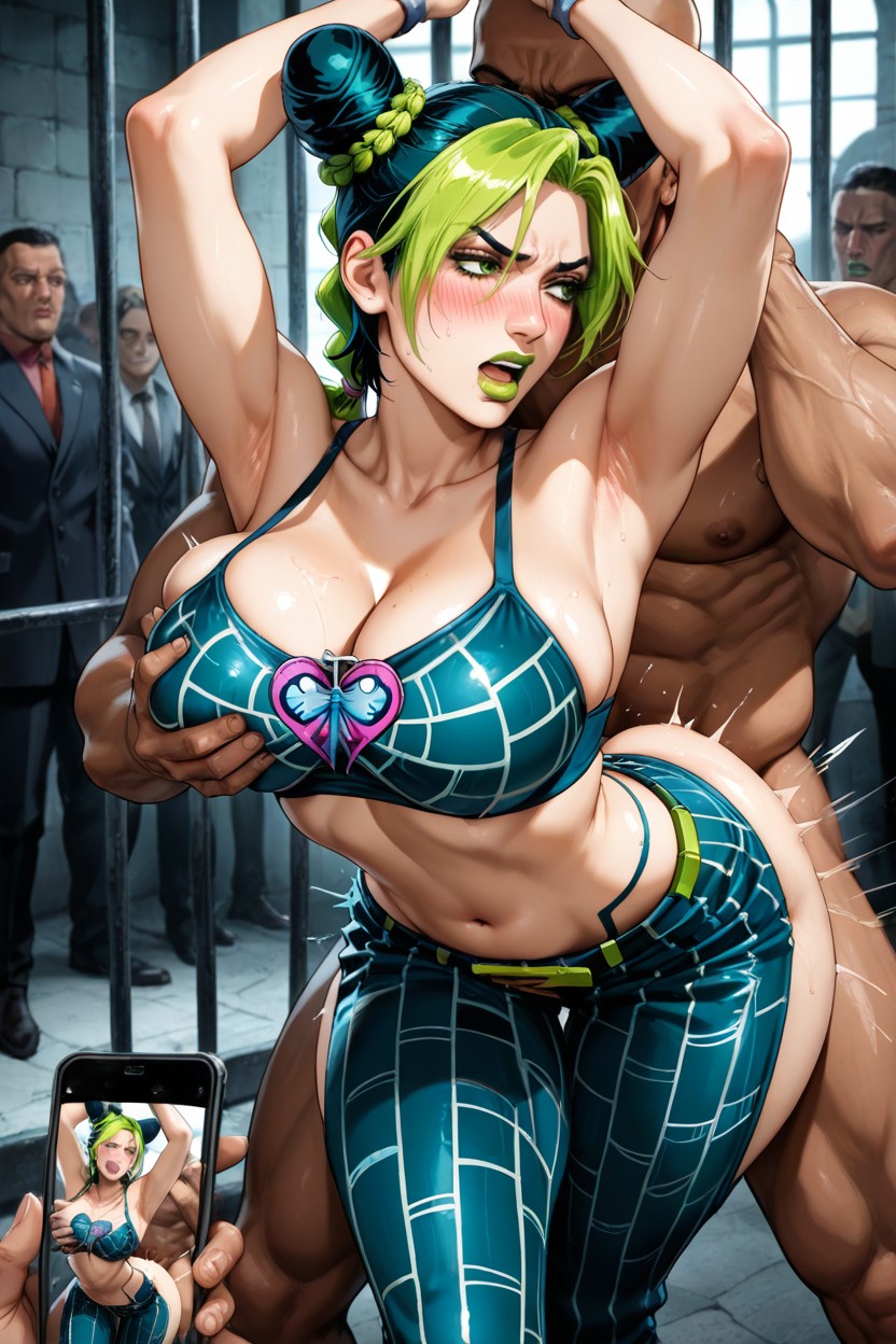 Ass Ripples Visible, 25+, Medium Breast Hentai AI Porn