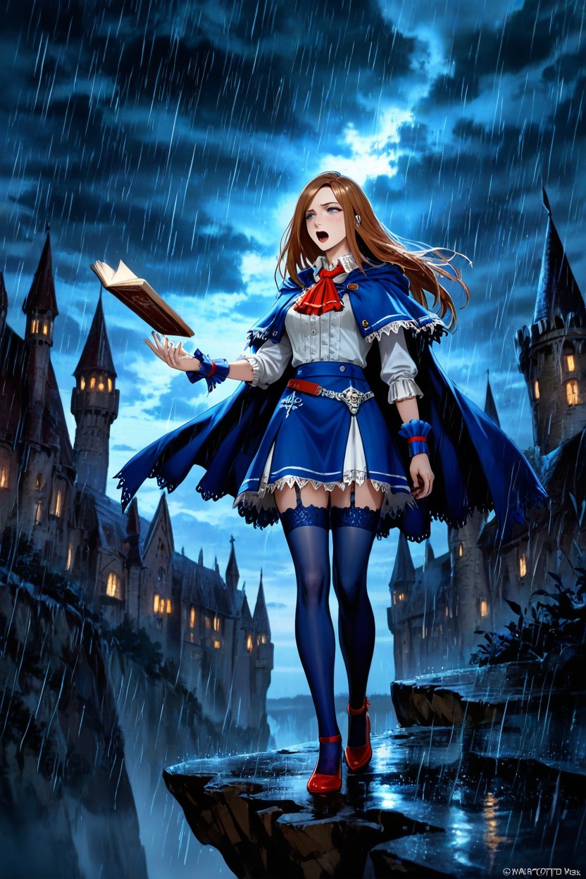 Dark And Gritty Atmosphere, Waist Shot, Dark Skies Hentai AI Porn