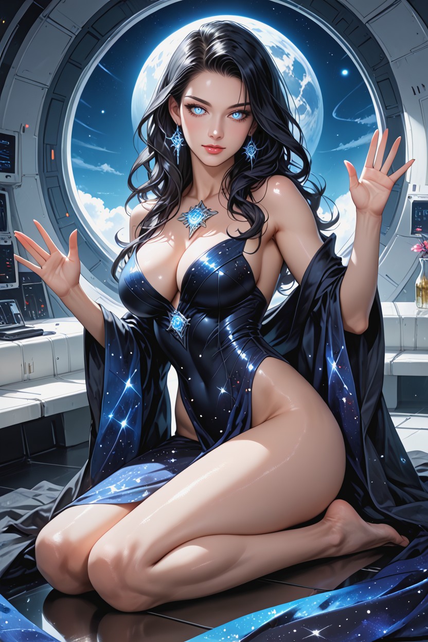 Hyperrealistic, Pale Skin, Full Body View Hentai AI Porn