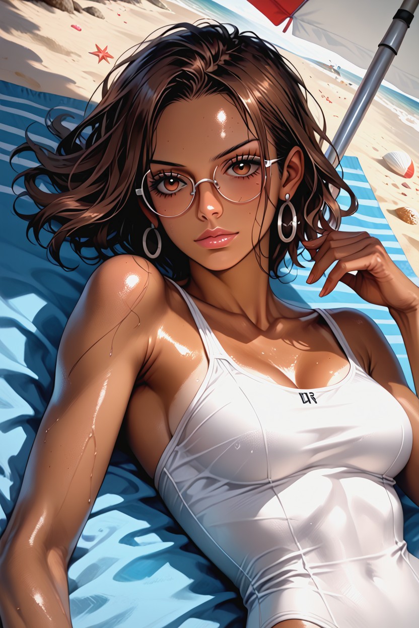 Perfect Anatomy, Skinny, Soft Sand Hentai AI Porn