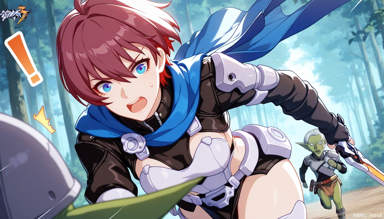 One Against One, Day, Light Blue Cape Hentai AI Porn