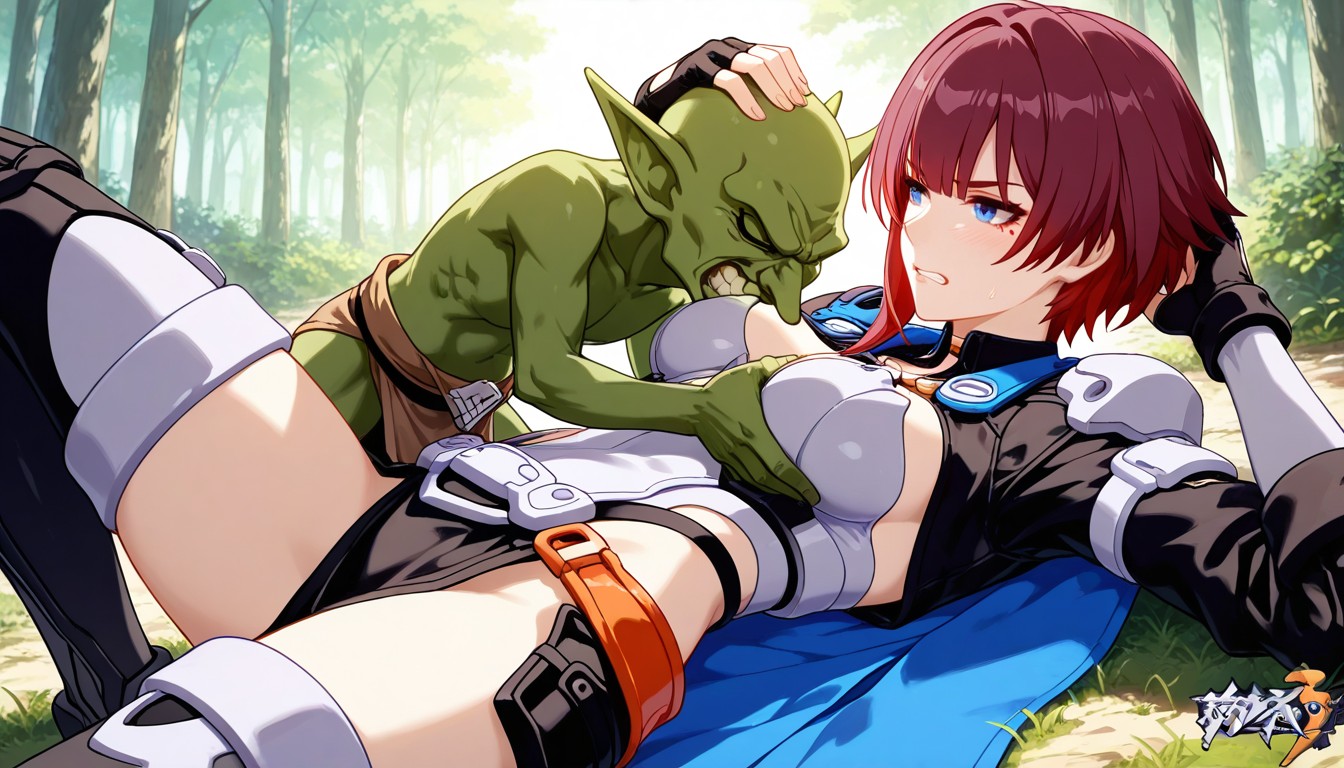 Fight Clothing, Detailed Eyes, Dientes Apretados Hentai IA