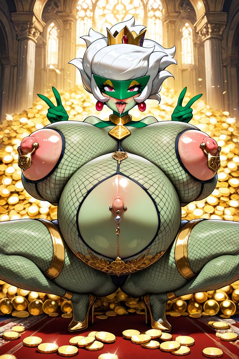 Hyper Pregnant Body, Pregnant, Golden Crown Hentai AI Porn