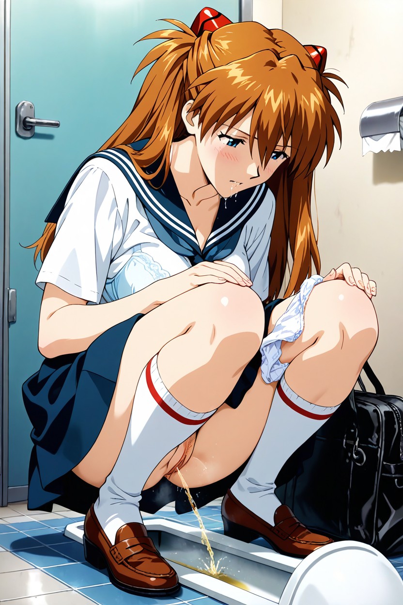 Squatting, Big Butt, Front View Hentai AI Porn