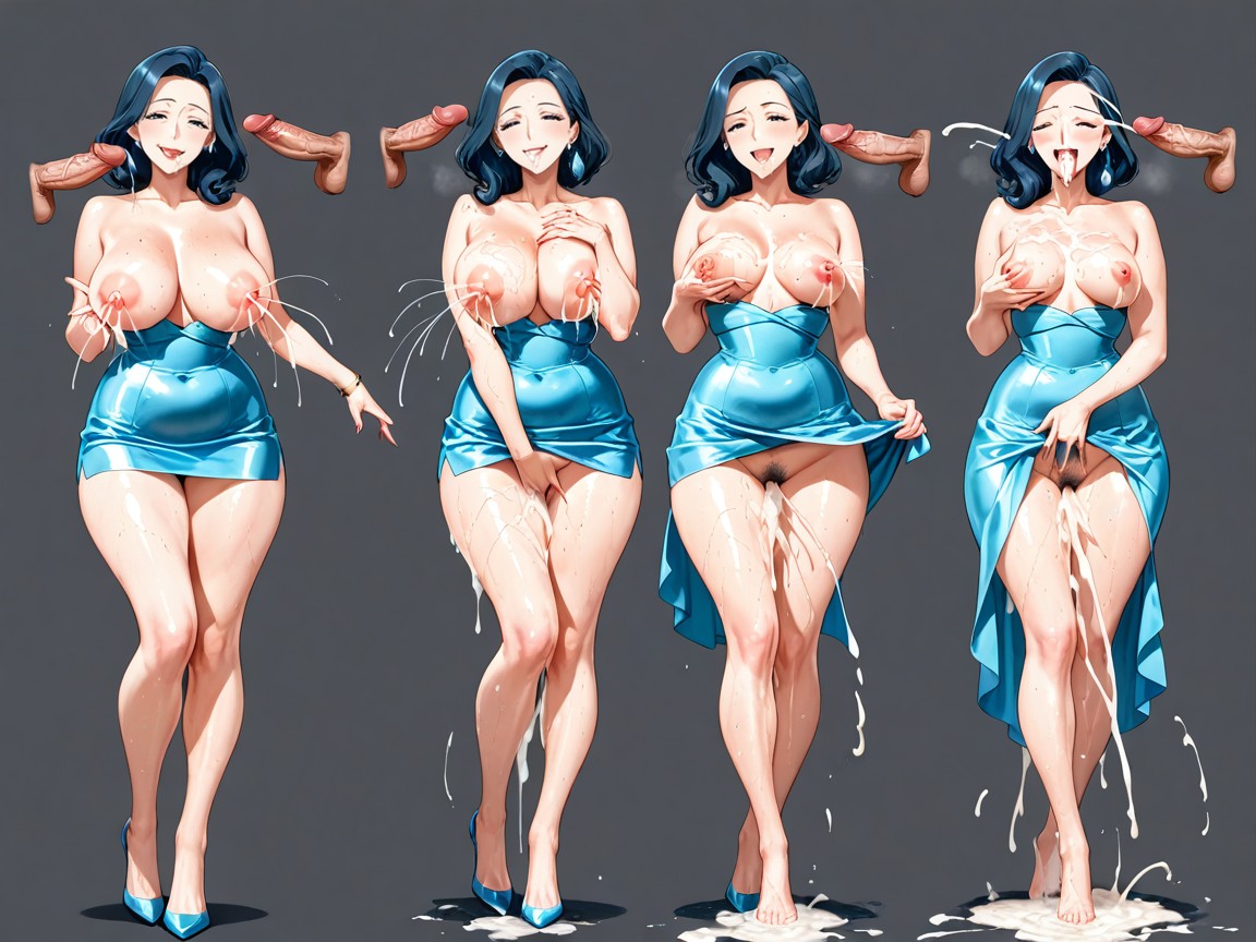 Pechos Pequeños, Expresión Arrogante, Pequeño Hentai IA