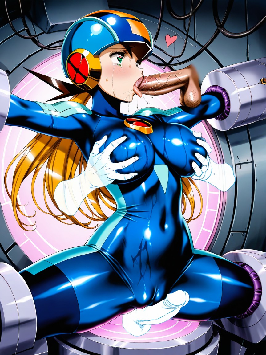 With Intense Ahegao Face, Flushed Cheeks, Heart-shaped Pupils In Eyes Hentai IA