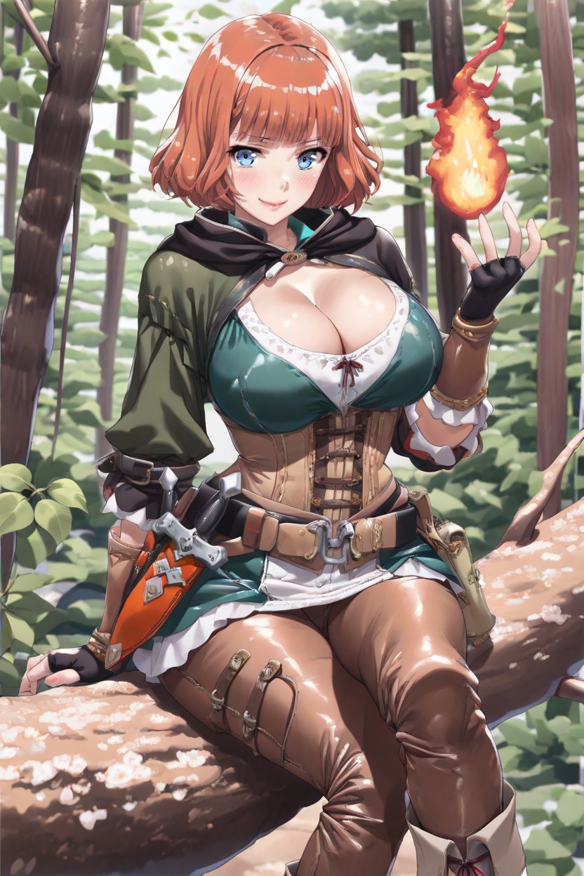 High Detailed, Charming, Bobcut Hentai IA
