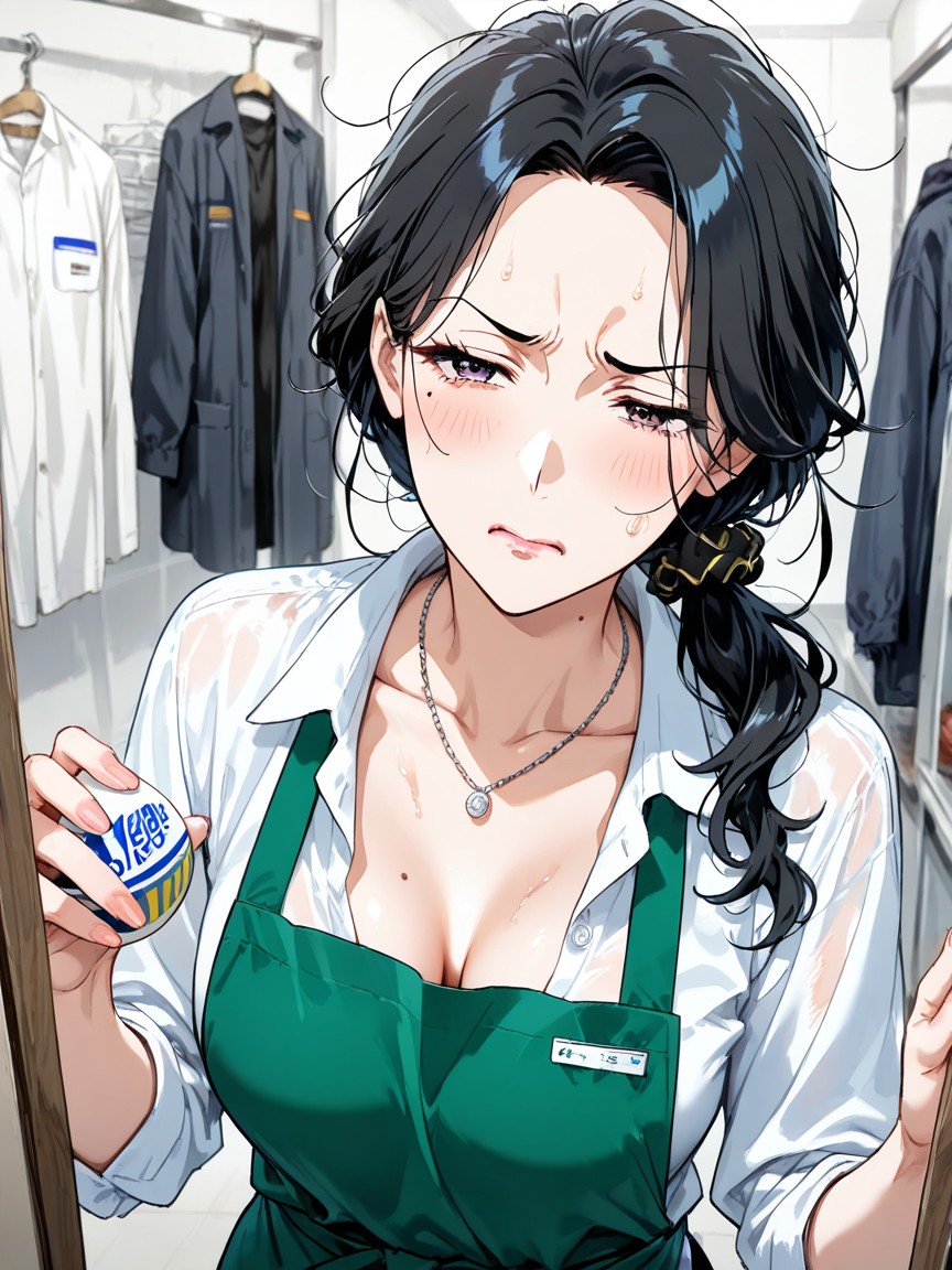 작은 가슴, Holding A Rice Ball Covered In Semen, 작은 엉덩이 헨타이 AI 포르노