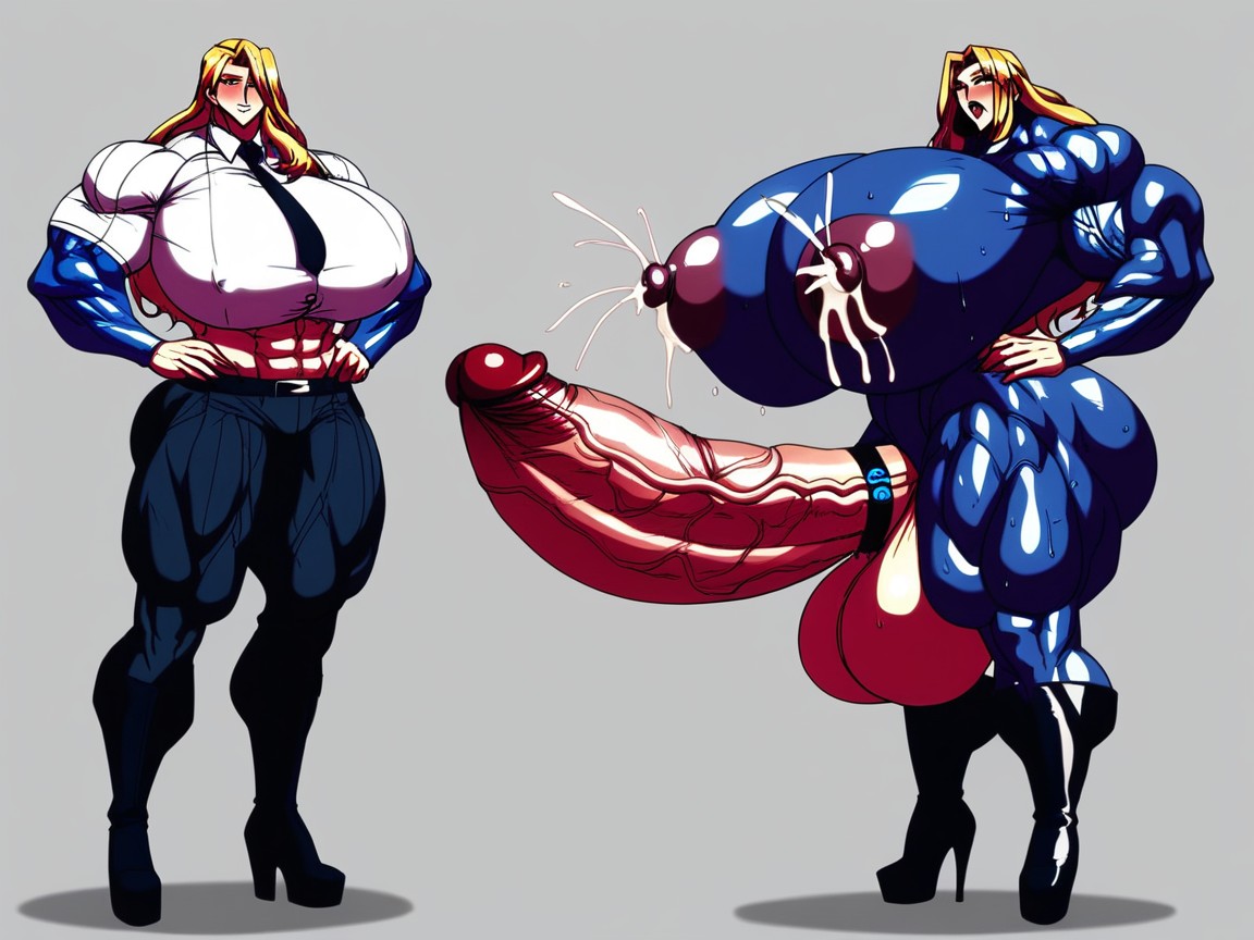 Sweat, Extremely Muscular, Full Figure Hentai IA pornografia