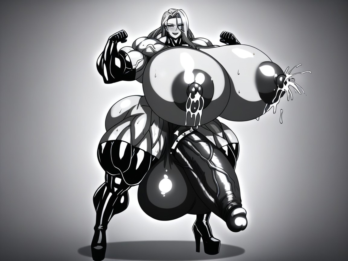 Massive Muscles, 勃起的乳头, 巨型乳房 AI黃漫