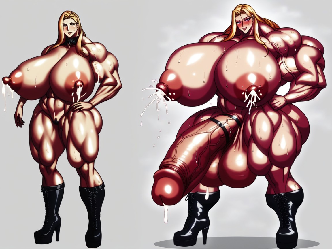 コックリング, Extremely Muscular, Massive Muscles ヘンタイAIポルノ