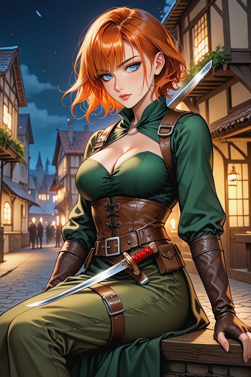 Snatched Waist, Boots, Solo Hentai IA pornografia