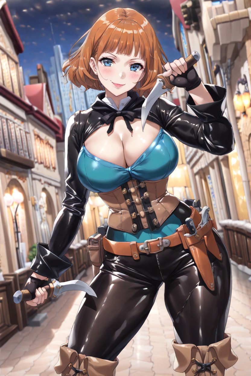Medieval City, High Detailed, Wavy Hair AI黃漫